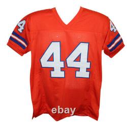 Floyd Little Autographed/Signed Denver Broncos Orange XL Jersey HOF JSA 19086