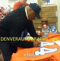 Floyd Little Autographed/Signed Denver Broncos Orange XL Jersey HOF JSA 19086