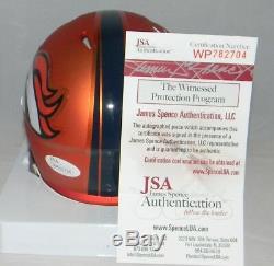 Floyd Little Autographed Signed Denver Broncos Speed Blaze Mini Helmet Jsa