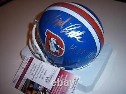 Floyd Little Denver Broncos Hof 2010! Jsa/coa Signed Mini Helmet