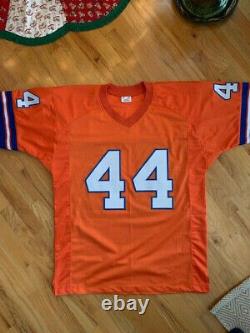 Floyd Little Hand Signed Denver Broncos Jersey+jsa Very Rare 14 Inscriptions