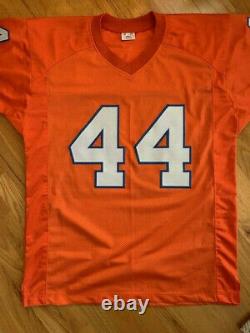 Floyd Little Hand Signed Denver Broncos Jersey+jsa Very Rare 14 Inscriptions