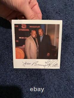 Floyd Little Jim Brown Signed Polaroid Photo Psa Dna Letter Syracuse Football