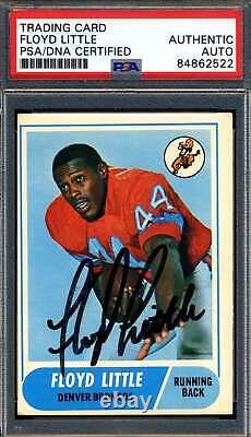 Floyd Little PSA DNA Signed 1968 Topps Rookie Autograph