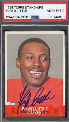 Floyd Little PSA DNA Signed 1968 Topps Rookie Stand Ups Autograph