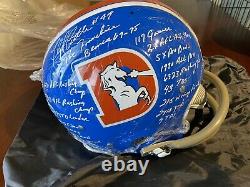 Floyd Little Signed Full Size Replica Helmet Broncos JSA 18 Inscriptions