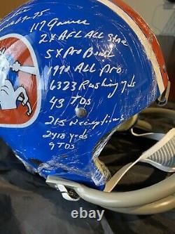 Floyd Little Signed Full Size Replica Helmet Broncos JSA 18 Inscriptions