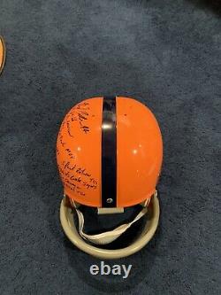 Floyd Little Signed Full Size Syracuse Rk Stat Helmet 22 Inscriptions Jsa W