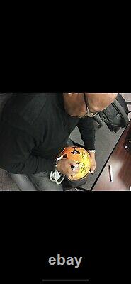 Floyd Little Signed Full Size Syracuse Rk Stat Helmet 22 Inscriptions Jsa W