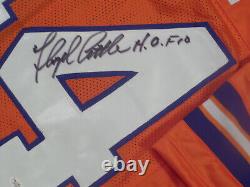 Floyd Little signed orange Pro Style jersey, JSA, #73, HOF 10