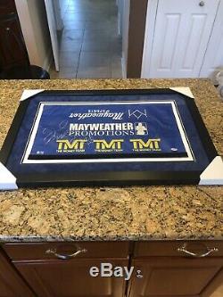 Floyd Mayweather Autographed 50-0 Record Fight Framed Used Boxing Ring Rope PSA