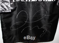 Floyd Mayweather Autographed Black Custom Robe Beckett BAS Silver
