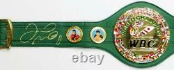 Floyd Mayweather Autographed Green WBC Boxing Belt Beckett Auth Gold