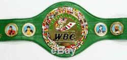 Floyd Mayweather Autographed Green WBC Boxing Belt with Insc Beckett Auth Gold