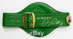 Floyd Mayweather Autographed Green WBC Boxing Belt with Insc Beckett Auth Gold