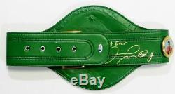 Floyd Mayweather Autographed Green WBC Boxing Belt with Insc Beckett Auth Gold