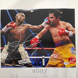 Floyd Mayweather Autographed Red Grant Boxing Gloves Set PSA + Free Signed Photo