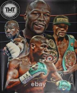 Floyd Mayweather Autographed/Signed Boxing 20x24 Canvas 26372