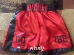 Floyd Mayweather Autographed Signed Boxing Trunks Beckett Authenticated