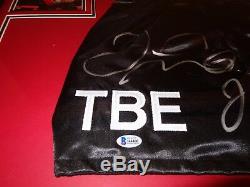 Floyd Mayweather Framed Signed Prop Boxing Shorts Beckett In Person Witness COA