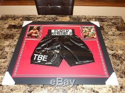 Floyd Mayweather Framed Signed Prop Boxing Shorts Beckett In Person Witness COA