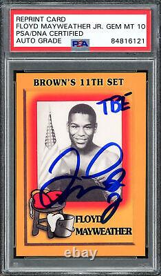 Floyd Mayweather Jr 1997 Brown's Boxing Rp Rc Gem 10 Auto Tbe The Best Ever Psa