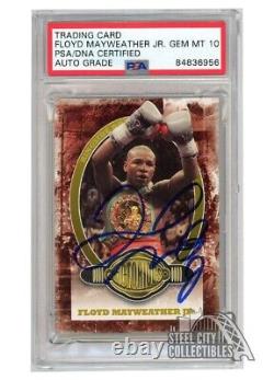Floyd Mayweather Jr 2010 Sport Kings Gold Victorious Auto Card #86 PSA/DNA 10