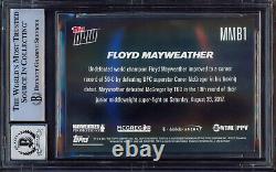 Floyd Mayweather Jr. 2017 Topps Now Conor McGregor Card Gem 10 Auto Beckett