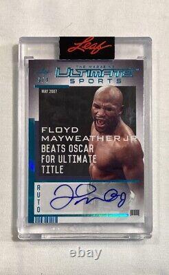 Floyd Mayweather Jr 2021 Leaf Ultimate Signed Autograph Card Auto 3/4
