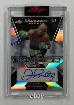 Floyd Mayweather Jr. 2021 Leaf Ultimate Sports No. USX-FM1 #4/7 Autograph Card