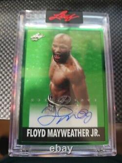 Floyd Mayweather Jr. 2022 Leaf Decadence GREEN Auto Autograph #3/4 card