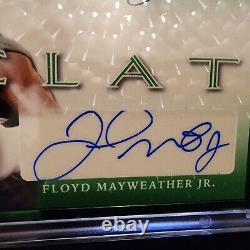 Floyd Mayweather Jr. 2022 Leaf Decadence GREEN ECLAT Auto Autograph #4/4 card