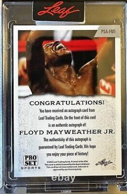 Floyd Mayweather Jr 2022 Pro Set Sports Purple Boxing Auto Autograph #/5 SSP