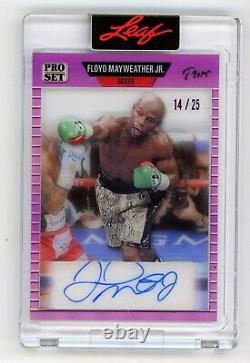 Floyd Mayweather Jr. 2023 Leaf Pro Set Pure 1989 Magenta Autograph Sp 14/25