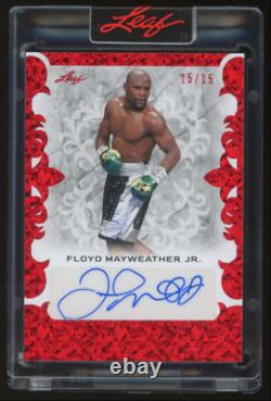 Floyd Mayweather Jr. 2023 Leaf Superlative Signatures Autograph Card #15/15