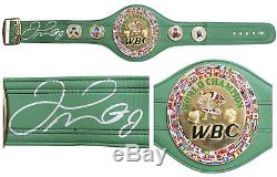 Floyd Mayweather Jr. Authentic Signed Full Size Green WBC Belt BAS Witnessed