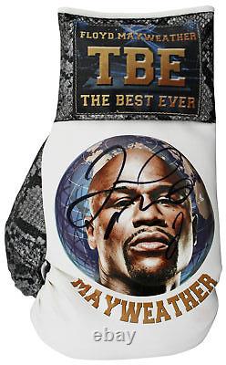 Floyd Mayweather Jr Authentic Signed White Boxing Glove BAS #BP00966