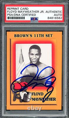 Floyd Mayweather Jr Auto 1997 Brown's Boxing Rookie Retro Rp Rc Psa/dna 211860
