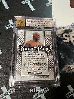 Floyd Mayweather Jr Autograph Leaf Kings of the Ring Purple 1/2 Auto Bgs 9 Pop 1