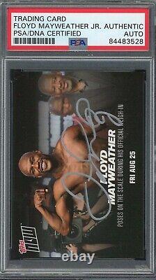Floyd Mayweather Jr Autographed 2017 Topps Now Signed Card MM1 PSA DNA COA