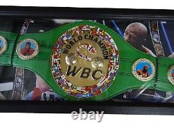 Floyd Mayweather Jr Autographed Boxing Belt in Custom Display Case with BAS COA