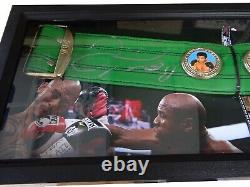 Floyd Mayweather Jr Autographed Boxing Belt in Custom Display Case with BAS COA