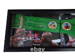 Floyd Mayweather Jr Autographed Boxing Belt in Custom Display Case with BAS COA