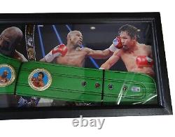 Floyd Mayweather Jr Autographed Boxing Belt in Custom Display Case with BAS COA