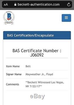 Floyd Mayweather Jr Autographed Full Size WBC Championship Belt COA BECKETT TMT