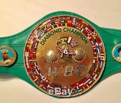 Floyd Mayweather Jr Autographed Full size WBC Diamond belt JSA FULL LETTER