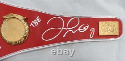 Floyd Mayweather Jr. Autographed Red Ibf Full Size Belt Tbe Beckett 159675