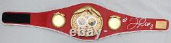 Floyd Mayweather Jr. Autographed Red Ibf Full Size Belt Tbe Beckett 159675