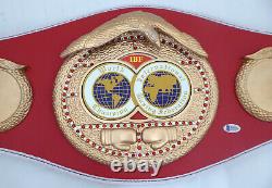 Floyd Mayweather Jr. Autographed Red Ibf Full Size Belt Tbe Beckett 159675