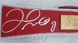 Floyd Mayweather Jr. Autographed Red Ibf Full Size Belt Tbe Beckett 159675